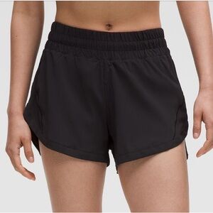 NWT lululemon track that high rise 3” short